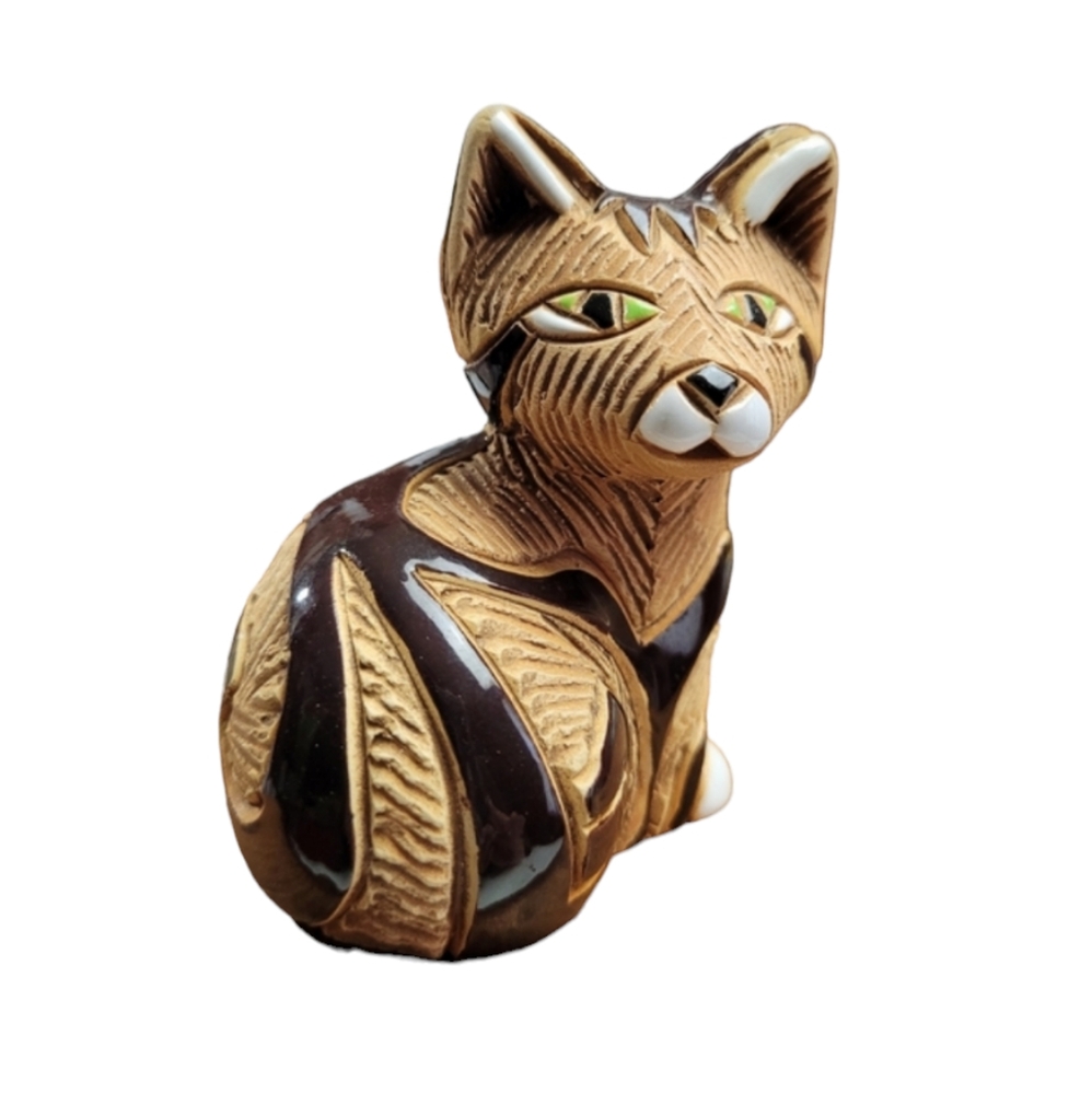 Vintage Retired Artesania Rinconada Female Sitting Cat Figurine Made in Uruguay